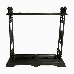 Viktorianischer Schirmständer aus Gusseisen mit abnehmbaren Abtropfschalen, 1980er