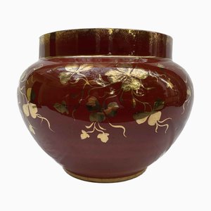 Red and Gold Verbanum Stone Vase by Guido Andlovitz for SCI Laveno, 1930s