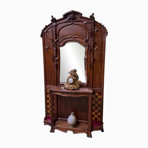 Antique Art Nouveau Jugendstil Wardrobe, 1890s
