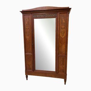 Armoire Art Nouveau Antique en Lin, 1890s