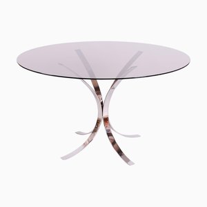 Mid-Century Modern Dining Table in Chrome and Glass by O. Borsani, 1960s