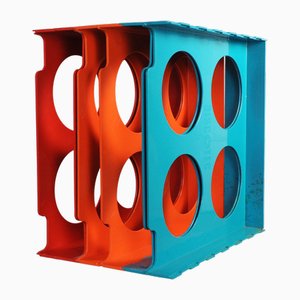 Rastrelliera vintage Discotec in vinile di Cogebi, anni '70