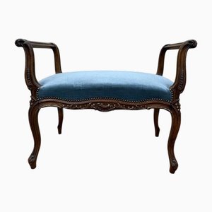 Piano or Hallway Bench in Blue Velvet