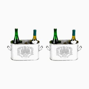 Double Silver-Plated Ice Buckets, Set of 2