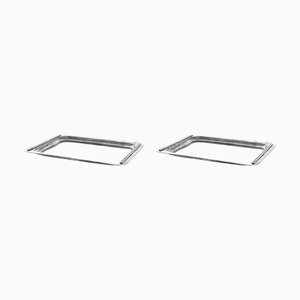 Silver-Plated Trays, Set of 2