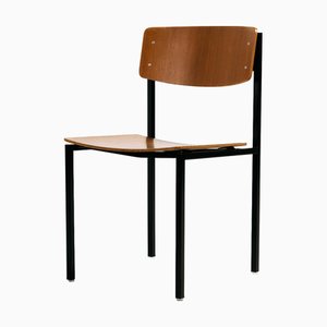 Teak Stuhl mit Metallgestell