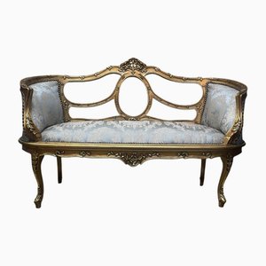 French Gilt Wood Sofa