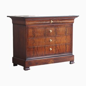 French Marble Chest of Drawers in Mahogany, 1890