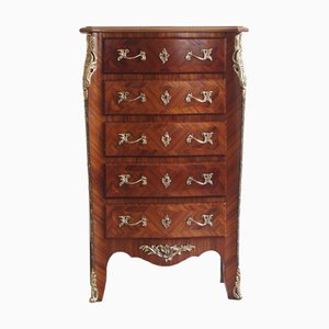 French Chest of Drawers with Inlays and Bronze Decorations