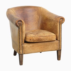 Weathered Sheepskin Club Chair by Nico Van Oorschot
