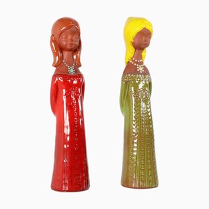 Damenfiguren aus Keramik von Goebel, 2er Set