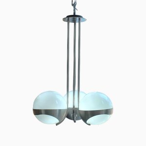 Lampadario a tre luci di Lamperti, anni '70