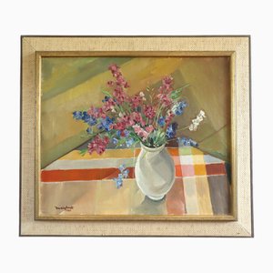 Bouquet in Afternoon Light, Oil Painting, Framed