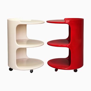 Space Age Trolleys or Nightstands, 1970s, Set of 2