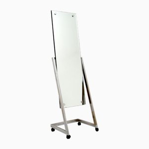 Vintage Chrome Floor Mirror from Durlston Designs, 1970s