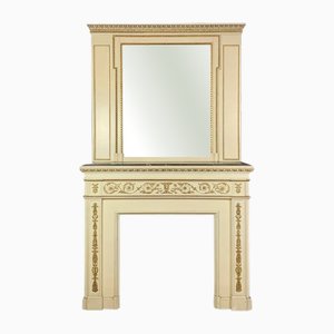 19th Century Louis XVI Fireplace with Psyche Mirror