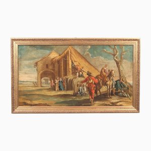 Szene des Volkslebens, 1700er, Ölgemälde, gerahmt