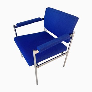 Fauteuil Bleu Royal et Chrome, Danemark, 1970s