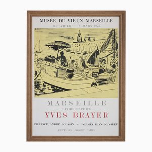 Póster de exposición francés vintage según Yves Brayer, 1975