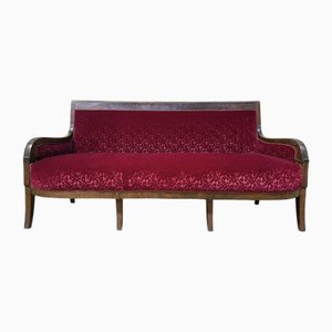 Restoration Red Velvet Sofa