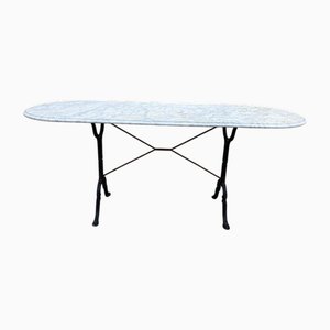 Table de Bistrot Ovale en Marbre