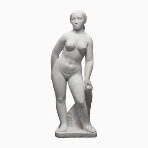 Jan Keustermans, Figurative Statue, 1960s, Carrara Marble