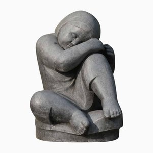 Estatua de piedra azul de Jan Keustermans, años 90