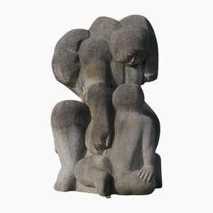 Estatua de piedra azul de Jan Keustermans, años 2000