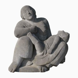 Estatua de piedra azul de Jan Keustermans, años 90