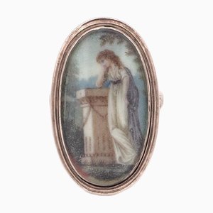 Anillo de luto georgiano en miniatura