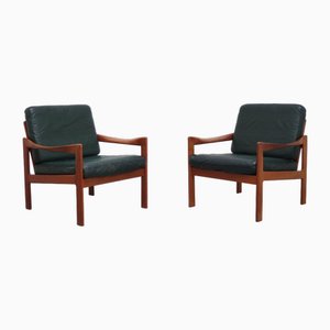 Set of Danish Easy Chairs by Illum Wikkelsø for Niels Eilersen, 1960s