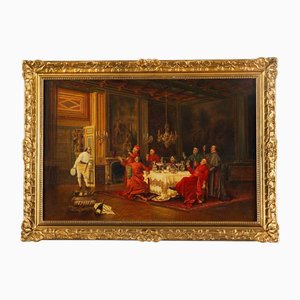 After Francesco Brunnery, The Toast, 19th Century, Antique Oil Painting, Framed