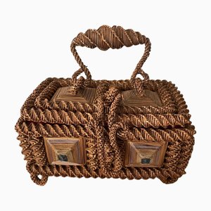 Victorian Straw Marquetry Box