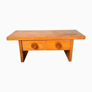 Niedriger Beistelltisch im Stil von Charlotte Perriand, 1980er