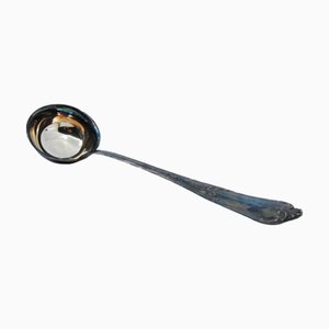 Silver Soup Ladle with Grooves