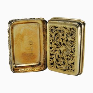 Vinaigrette-Dose aus Silber und Gold mit Friesen und Reliefs