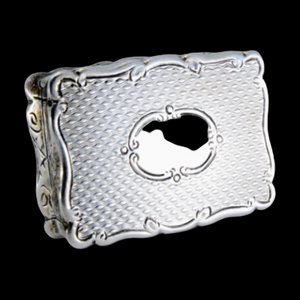 Silver and Gold Vinaigrette Box with Corded Trim on Lid