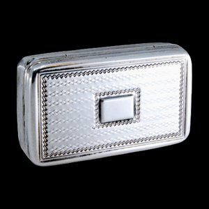 William IV Vinaigrette-Box aus Silber und Gold mit Bordüren