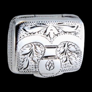 George III Vinaigrette-Dose aus Silber und Gold mit Gravuren