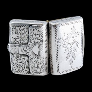 George IV Vinaigrette-Box in Silber- und Gold-Kofferform
