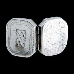 Silver and Gold Vinaigrette Box with Engraving