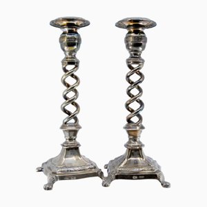 Kerzenständer in Spiral Silber mit Gravur