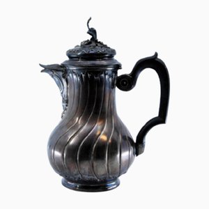 Silver Coffee Pot with Spiral Sections