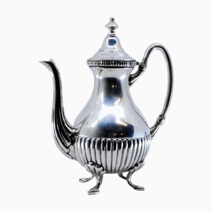 Fluted Silver Teapot