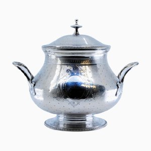 Zuckerdose aus perforiertem Silber