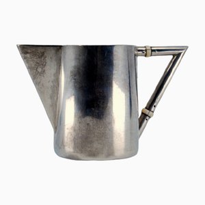 Plain Silver Wine Jug with Angled Handle