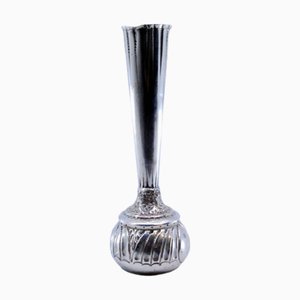 Small Silver Jug with Embossed Base and Raised Body