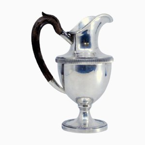 Silver Water Jug with Pearly Surround and Chestnut Handle