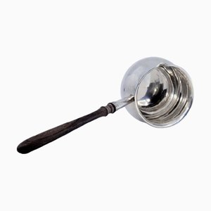 Hammered Silver Casserole with Wooden Handle