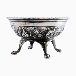 Compote Dish in Embossed Silver